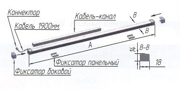 Светильник светодиодный для подсветки ящиков Светильник светодиодный для подсветки ящиков