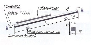 Светильник светодиодный для подсветки ящиков