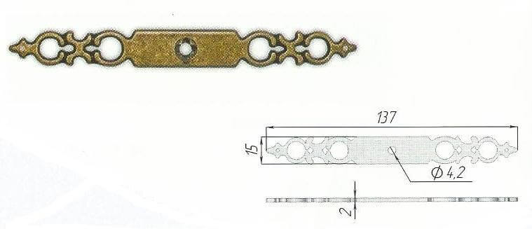 Накладка декоративная, размеры Накладка декоративная, размеры