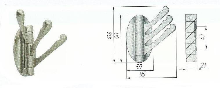Крючок тройной Крючок тройной