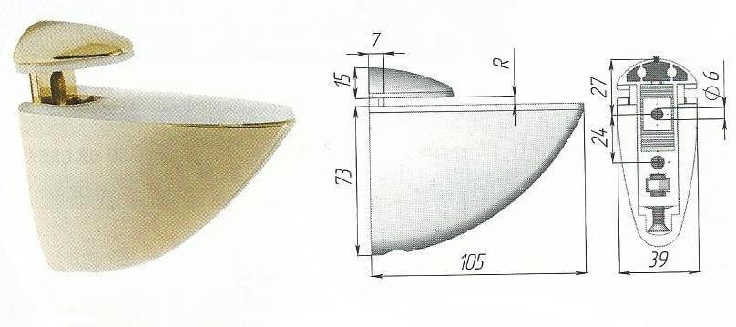 Полкодержатель «ПЕЛИКАН», 105мм (4-16)